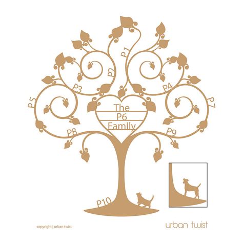 Personalised Family Heart Tree Wall Art By Urban Twist | notonthehighstreet.com