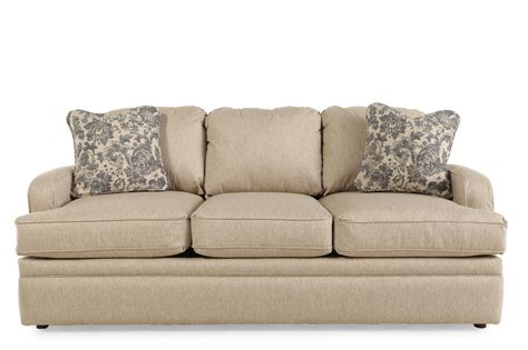 Contemporary 77" Queen Sleeper Sofa in Dove Brown | Mathis Brothers Furniture