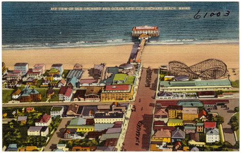 File:Air view of Old Orchard and Ocean Pier, Old Orchard Beach, Maine ...