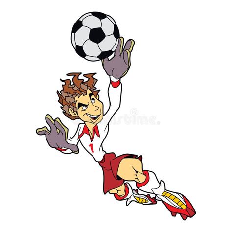 Cartoon goalkeeper stock vector. Illustration of design - 262435667