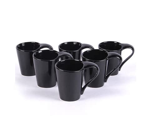 Buy Black Coffee Mugs - Set of 6 Online in India at Best Price - Modern ...