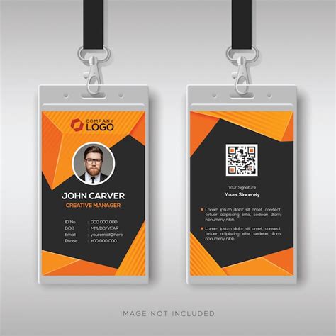 Premium Vector | Abstract id card template with geometric style