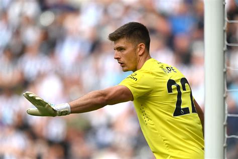 Newcastle United goalkeeper Nick Pope in action - Read Newcastle