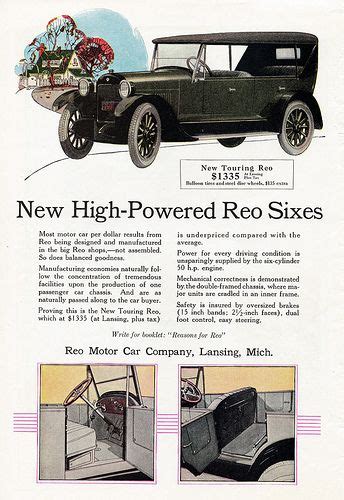 1924 Reo New Touring | Car ads, Touring, Classic cars