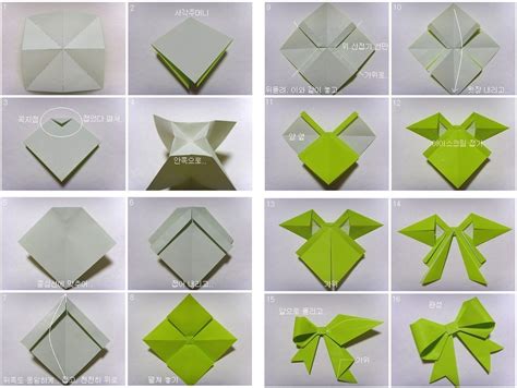 bow origami instructions from sjrenoir.com Instruções Origami, Origami ...