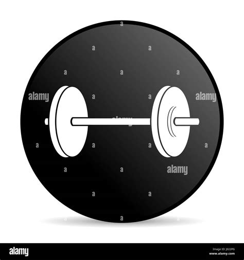 Fitness black color web design round internet icon on white background Stock Photo - Alamy