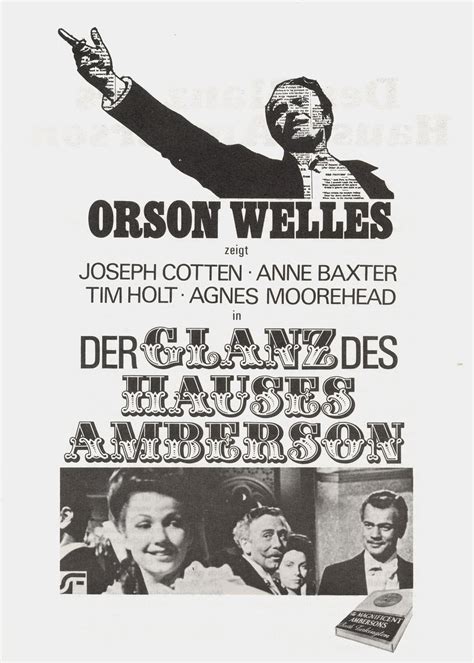 The Magnificent Ambersons Original R1960s German Movie Herald ...