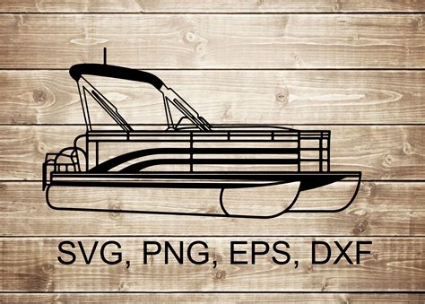 Pontoon Boat Outline SVG archivos clipart imprimir Ai y Svg | Etsy