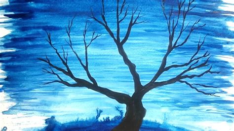 Forest Silhouette Painting at PaintingValley.com | Explore collection of Forest Silhouette Painting