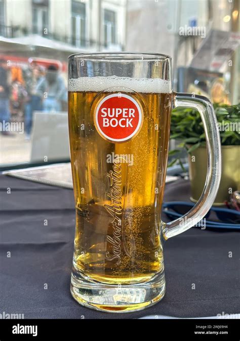 Super Bock beer in drinking glass Stock Photo - Alamy