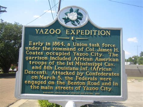 Yazoo Expedition - Yazoo City - MS - US - Historical Marker Project