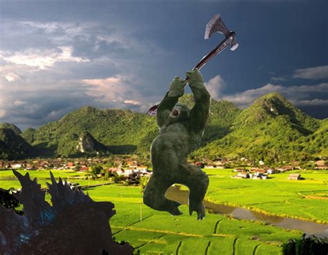 Godzilla vs Kong Kong's Axe Attack! by MnstrFrc on DeviantArt