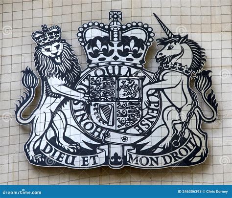 British Coat of Arms on the Exterior of the Supreme Court in London, UK ...