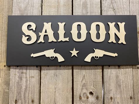 Saloon Sign Saloon Decor Old West Saloon Signs Western | Etsy