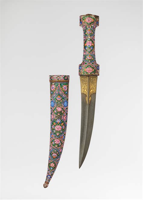 Dagger (Khanjar) with Scabbard. Date: late 17th–18th century. Culture: Iran or Greater Syria ...