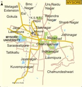 MYSORE: Map of Mysore