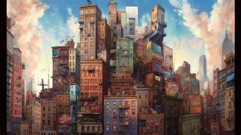 Premium AI Image | Fantasy art of the skyscrapper