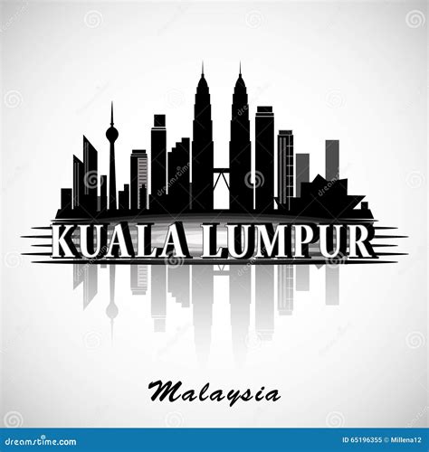 Modern Kuala Lumpur City Skyline Design Stock Vector - Illustration of ...