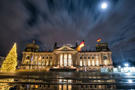 Germany.Bundestag in Berlin on Christmas Night Stock Image - Image of ...