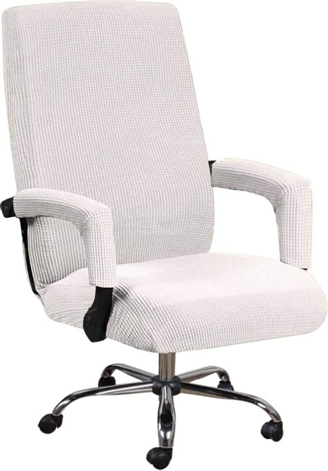 HUNOL Stretch Office Chair Covers with Armrest Covers, Spandex Small Checks Chair Cover ...