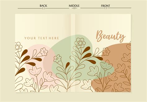 Contemporary backgrounds.boho aesthetic book cover with hand drawn floral elements.Design ...