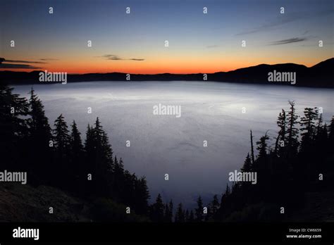 Crater Lake Sunrise Stock Photo - Alamy