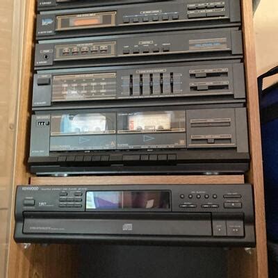 Kenwood Vintage 1980s Stereo System with Cabinet and two speakers | EstateSales.org