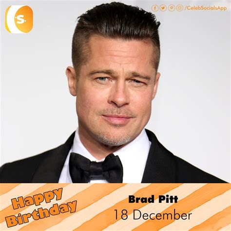 #CelebSocials wishes a Very #HappyBirthday to Brad Pitt | Brad pitt ...