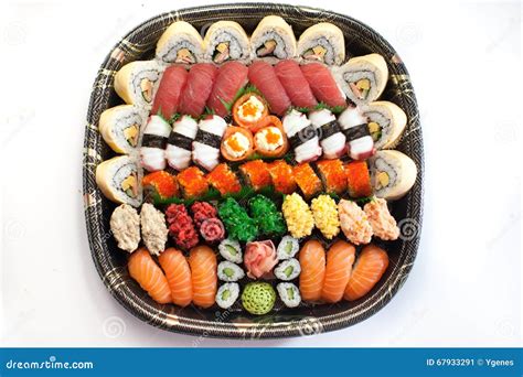 Fresh Japanese Sushi Platter Stock Image - Image of fish, japan: 67933291