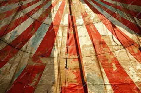 Premium Photo | A red and white striped tent