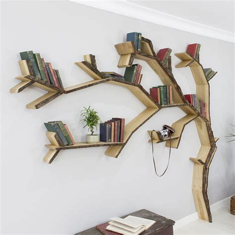 The Windswept Oak Tree Shelf | Tree Bookcase | Tree Shaped Bookshelf ...