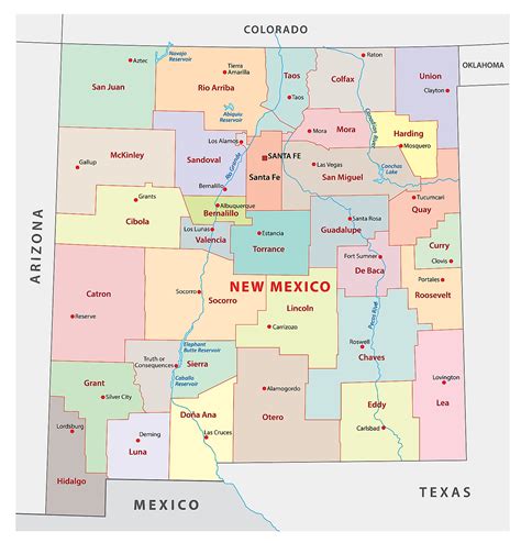 Nm State Map With Cities - High Castle Map