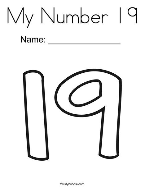 Number 19 Coloring Page Color By Number Printable | Images and Photos ...