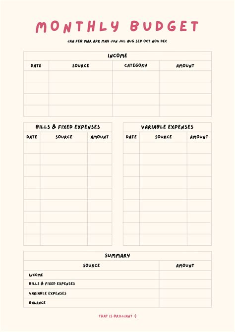 Monthly Budget Planner Template Free | Aesthetic Minimalist Finance Planner in 2022 | Budget ...