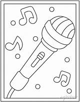 Microphone Coloring Pages sketch template