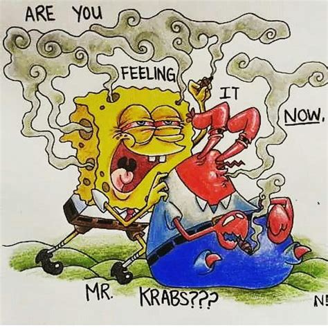 Spongebob Squarepants Smoking Weed