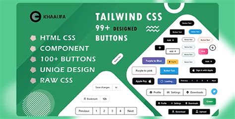 Modern Buttons - Tailwind / CSS - code.market