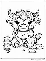 9 Cute Highland Cow Coloring Pages sketch template