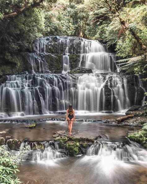 PURAKAUNUI FALLS 🌿 ⠀⠀⠀⠀⠀⠀⠀⠀⠀⠀⠀⠀ Remember from my NZ stories when we ...