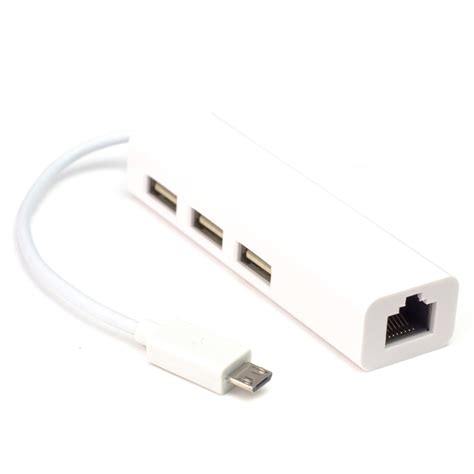 Three Port USB Hub with Ethernet (micro B) – Pimoroni