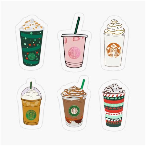 seasonal starbucks drinks Sticker by Kool Stickers | Drink stickers ...