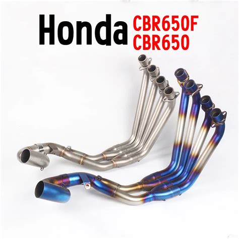 Motorcycle full Exhaust systems Pipe for Honda CBR650F CBR650 CB650F 2014 2018 Front Row Side ...