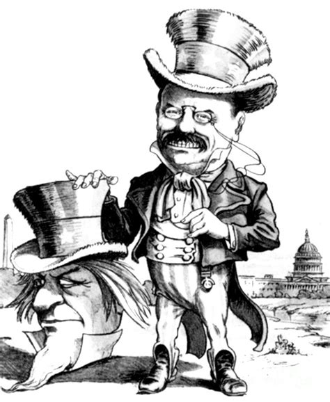 Teddy Roosevelt Cartoon Photograph by Granger