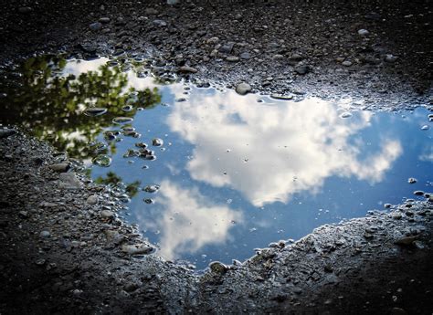 Puddle,water,reflection,clouds,blue - free image from needpix.com