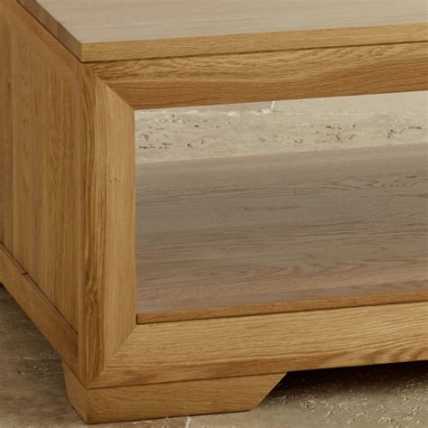 Chamfer Natural Solid Oak Coffee Table » Woods Furniture