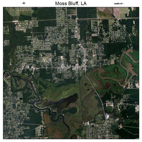 Aerial Photography Map of Moss Bluff, LA Louisiana