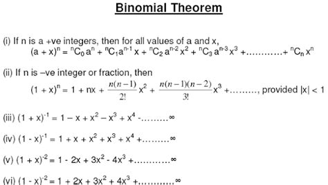 Important formulas of binomial theorem | Binomial theorem, Theorems, Formula