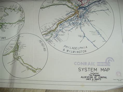 *1997 CONRAIL SYSTEM MAP SHOWING PROPOSED ALLOCATION of CONRAIL LINES & RIGHTS* for Sale ...