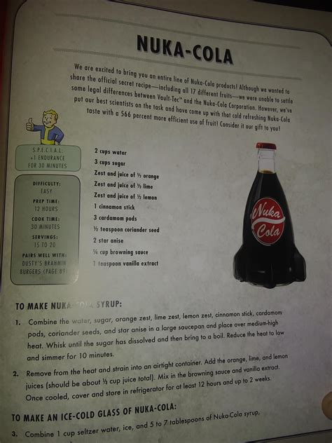 Fallout 4 Nuka Cola Recipes List