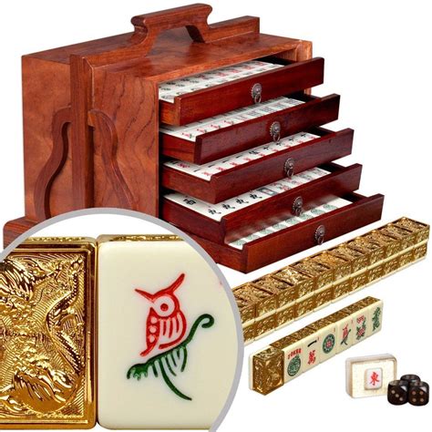 American Mahjong Set with Five Layer Case - ''Golden Dragon''